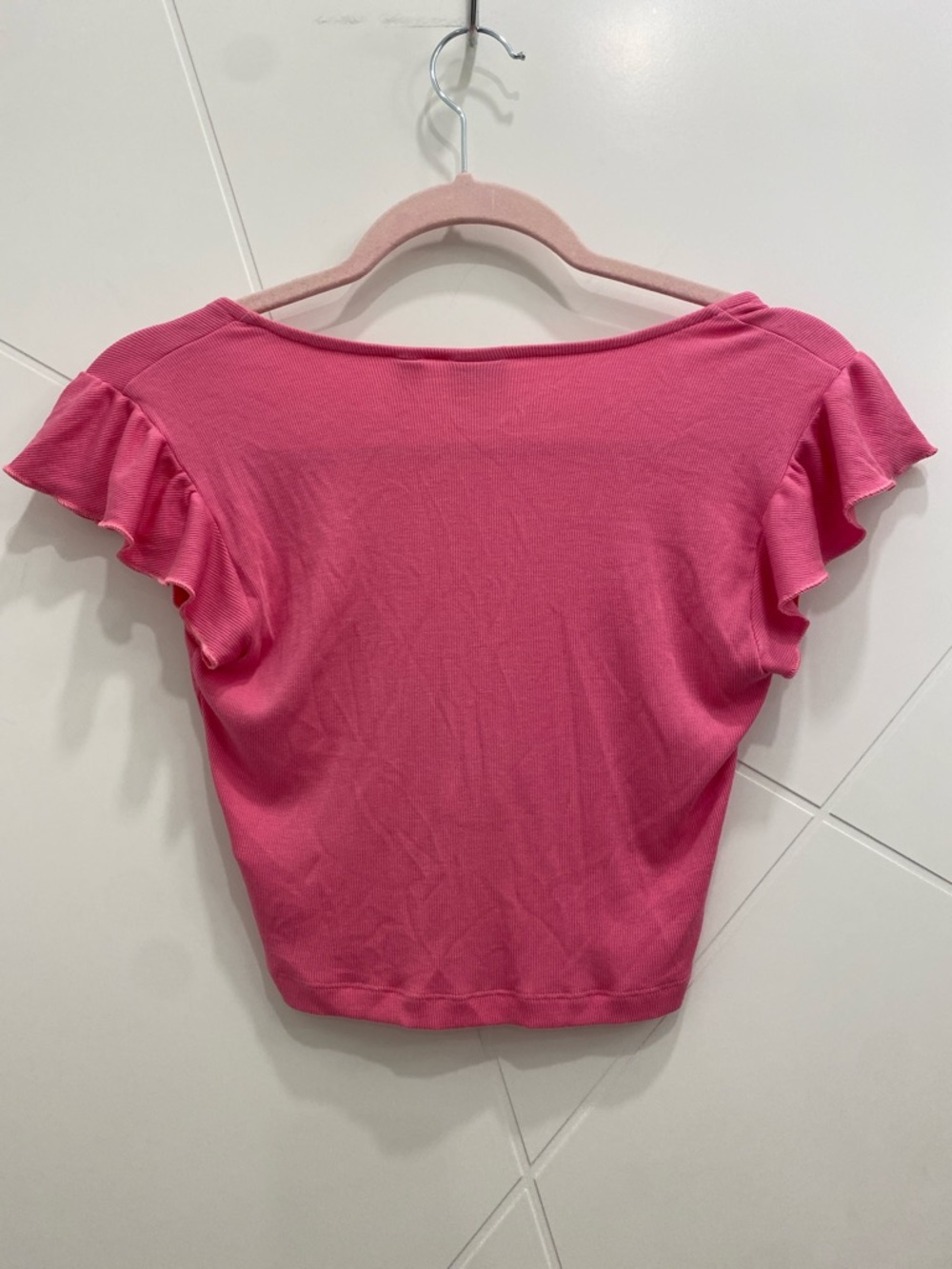 Outfit! Barbiecore Ruched Crop Top and Pink Pleated Tennis Skirt Size 0 Small - Picture 8 of 12